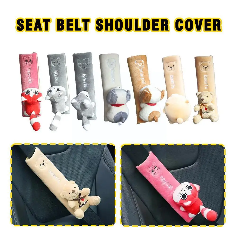 

Car Seat Belt Shoulder Protection Cover Cute Personality Cartoon Car Cover Interior Protection Decoration Supplies Safe Sho K8E7