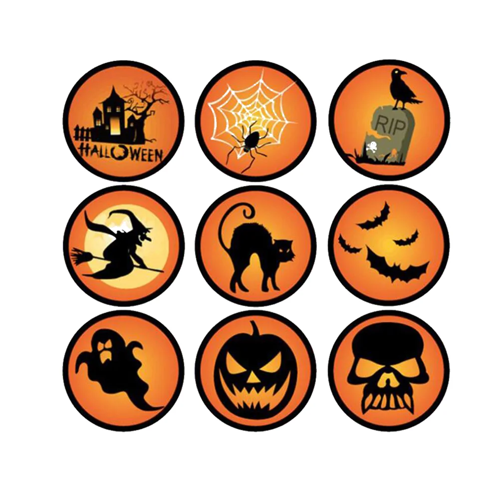 

Decoration Stickers Gift Package Decals Pumpkin Paper Label 10 Sheets