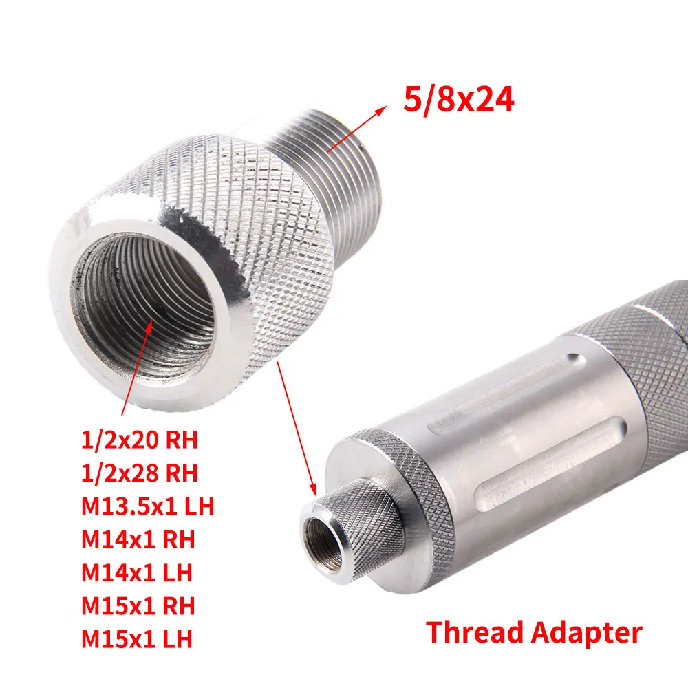 

Stainless Steel Thread Adapter 1/2-28 M14x1 M15x1 13.5x1 to 5/8-24 device