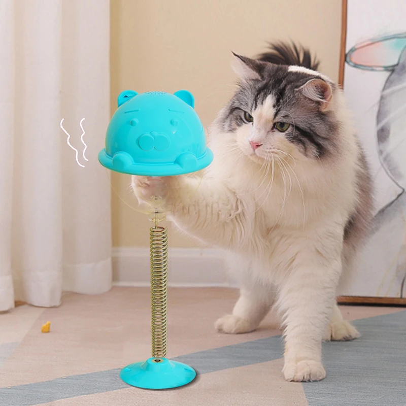 

Tumbler Swing Toys for Cats Kitten Cat Toys Interactive Food Dispenser Cat Food Feeder Ball with Suction Cup Funny Pet Products
