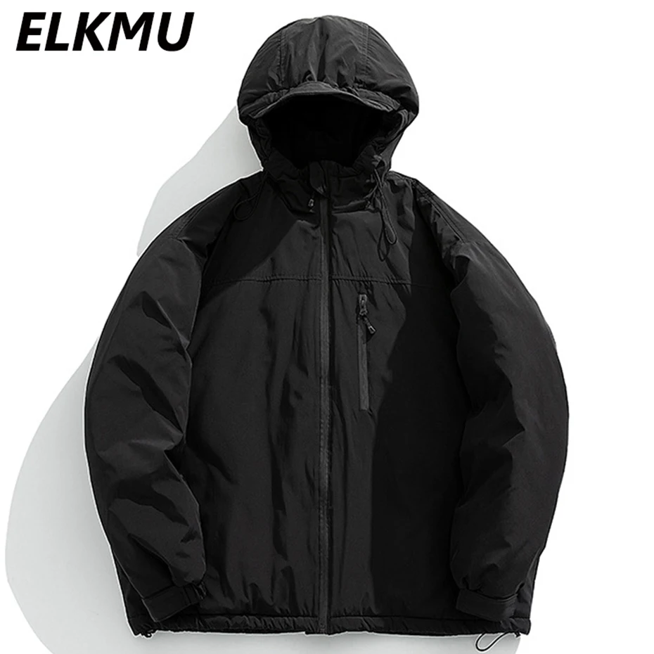 Winter Hooded Coats 2022 Men's Fashion Black Parkas Waterproof Windbreaker Jackets