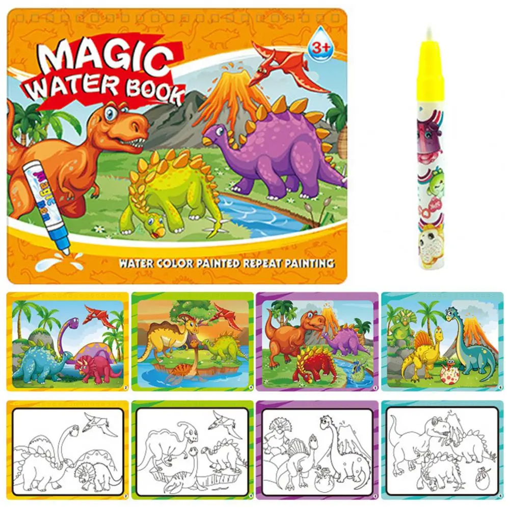 

Children Early Education Toys Magical Book Water Drawing Toys Gift Reusable Coloring Book Magic Water Drawing Book