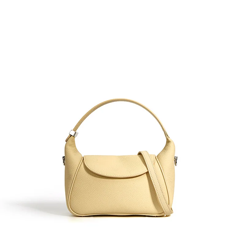 2023 summer women's bag new senior sense head layer cowhide toast bag niche fashion single shoulder handbag small square