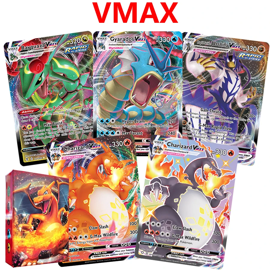 60 шт. английские карты Pokemon Energy Trainer Mega GX V Vmax EX Tag Team Box Pikachu Game Shining Flash Коллекционная детская игрушка