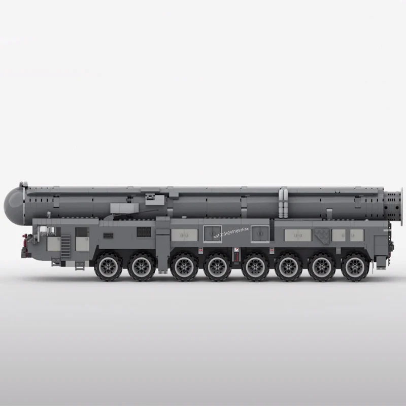 Фото 2199 шт. WW2 военный MOC масштаб 1:35 RT-2PM2 Topol-M ICBM модель пусковой установки DIY креативная высокотехнологичная детская игрушка в подарок бронированные автомобильные блоки №2