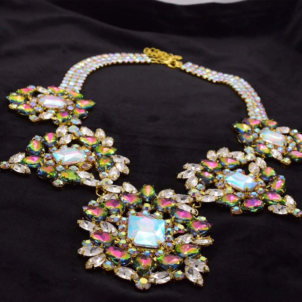 CUIER загадочное ожерелье для женщин ювелирные изделия стеклянные драгоценные