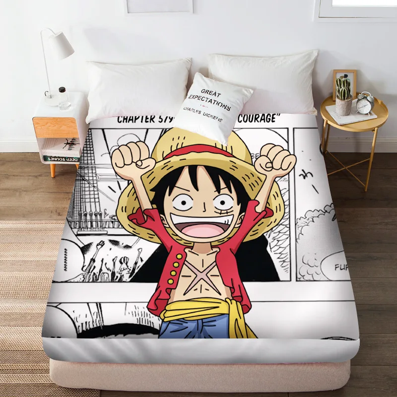 Фото 3D-простыня Hot Nika Luffys Gear 5 с принтом аниме One Piece, детская эластичная простыня с наволочкой №2
