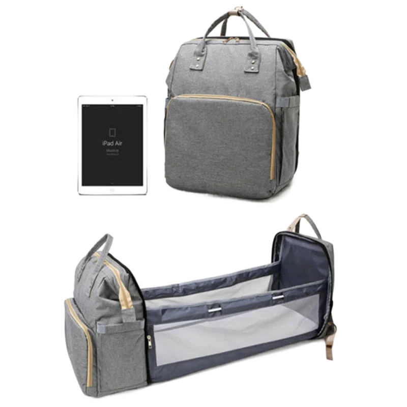 

Nappy Backpack Foldable Fashion Diaper Bag Mummy Large Capacity Stroller Bag Multi-function Rucksack Bag Baby Changing