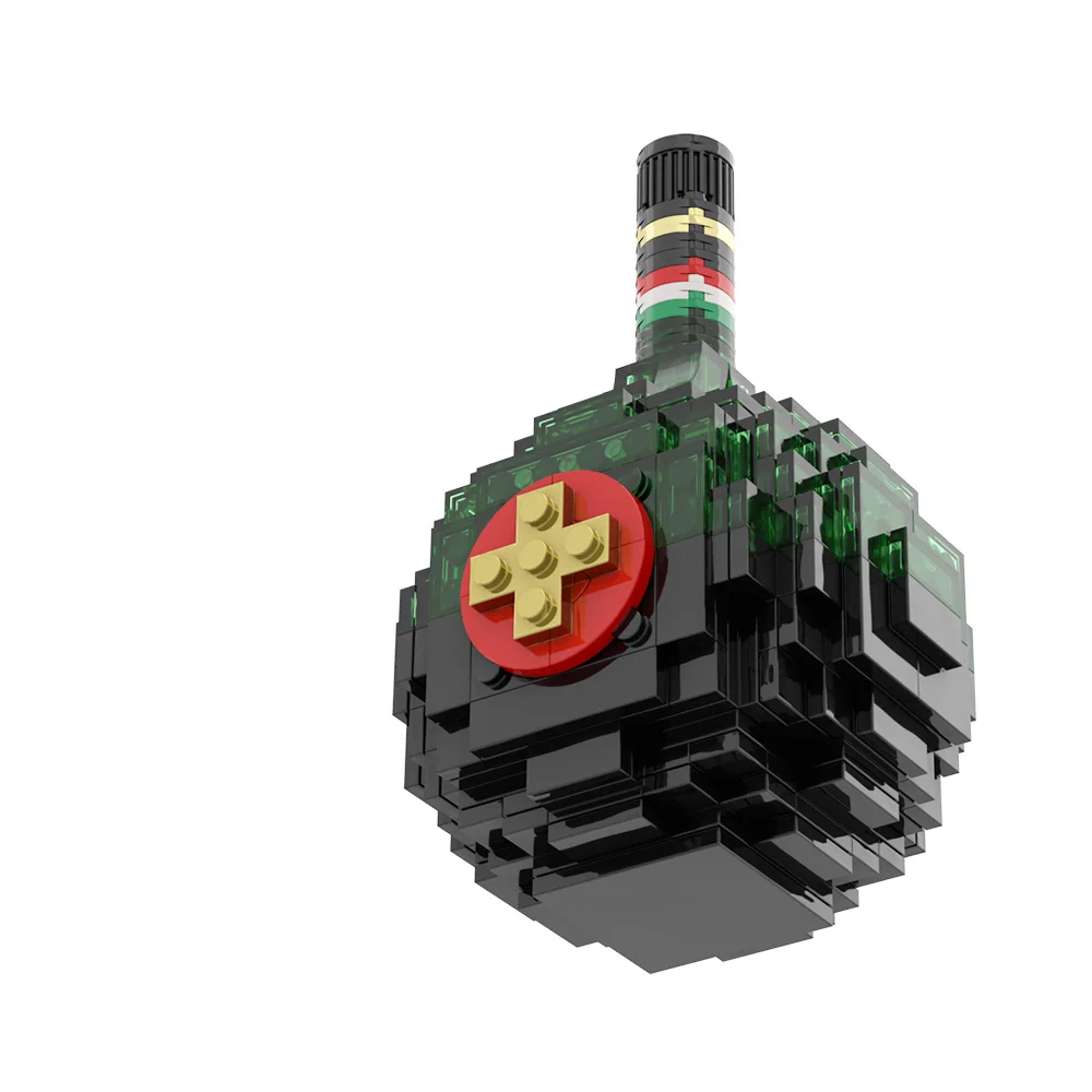 Фото Конструктор MOC UNICUM: Модель венгерского травяного вина UNICUM, креативные настольные украшения, сборные игрушки, подарки для детей своими руками. №1