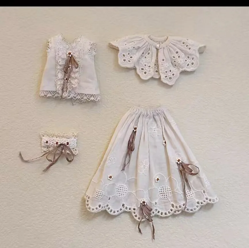 4 шт. топ Landoudou/Blythe в винтажном стиле ретро юбка искусственный воротник заколка