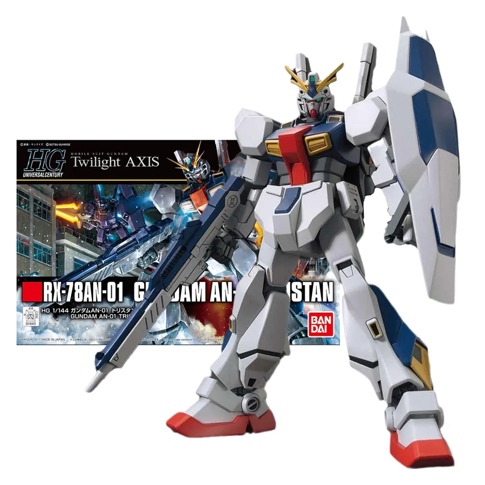 

Набор оригинальных моделей Bandai Gundam, Аниме Фигурки HG 1/144 Gundam An-01 Tristan, коллекционные Аниме фигурки Gunpla для мальчиков, игрушки