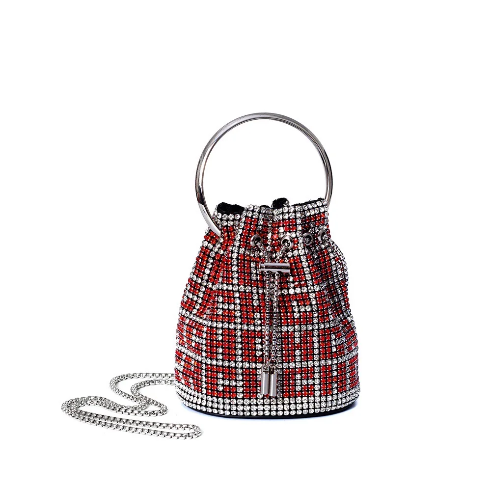 

CILMI HARVILL CHHC Summer New Diamond Small Bucket Bag Women's Handheld One Shoulder Crossbody Bag Sparkling Gift Box