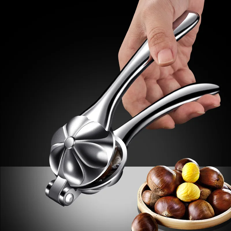 

2in1 Chestnut Machine Kitchen Accessori Stainless Steel Chestnut Cracker Opener Sheath Cutter Metal Nuts Clip Walnut Pliers Tool