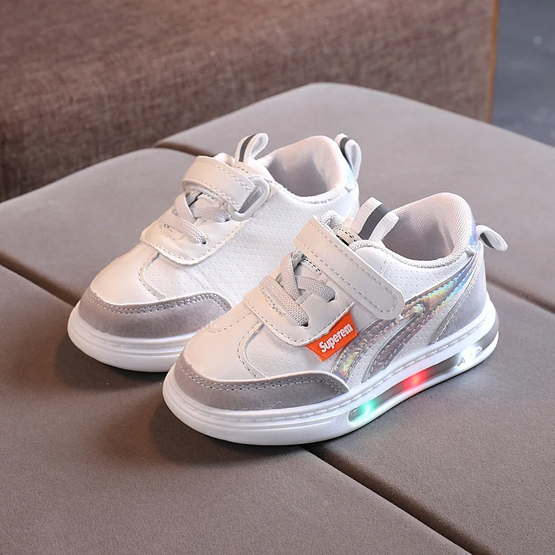 

21-30 Unisex Children LED Shoes Casual Sneakers Shoes for Boys Girls Colorful New Bright Korean Sports Shoes Baby Shoes