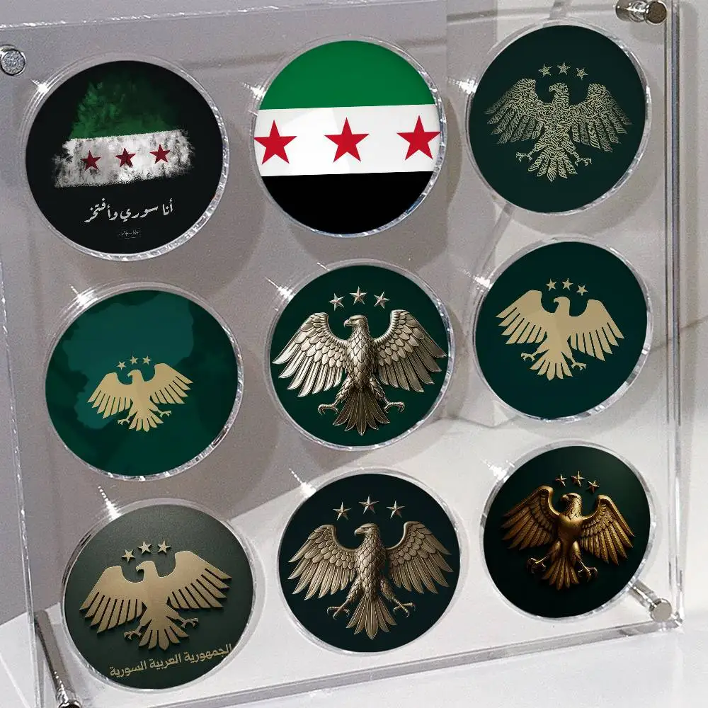 Фото Eagle Syrian New 2025 Logo Flag Badges Pins Lapel Pins Hat Pins Brooches Gifts Decor Backpacks №1