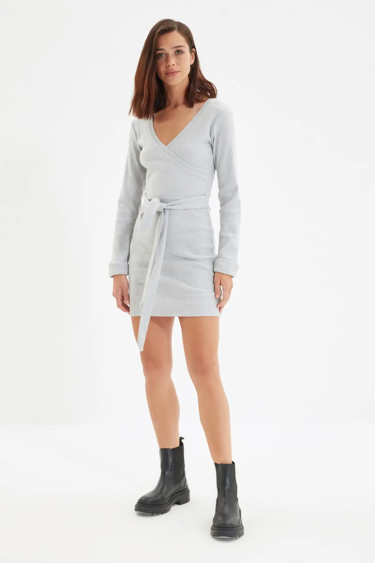 

Trendyol Double Breasted Mini Fake Knitwear Knit Dress TWOAW22EL1583