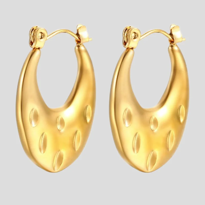 Showfay простые шикарные серьги-кольца из нержавеющей стали золотого цвета для