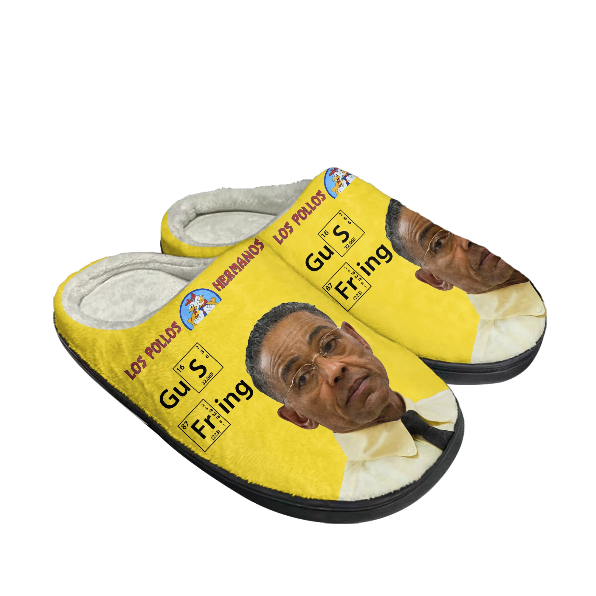 

LOS POLLOS HERMANOS Home Cotton Slippers Mens Womens Breaking Bad Plush Bedroom Casual Keep Warm Shoes Slipper Custom Shoe