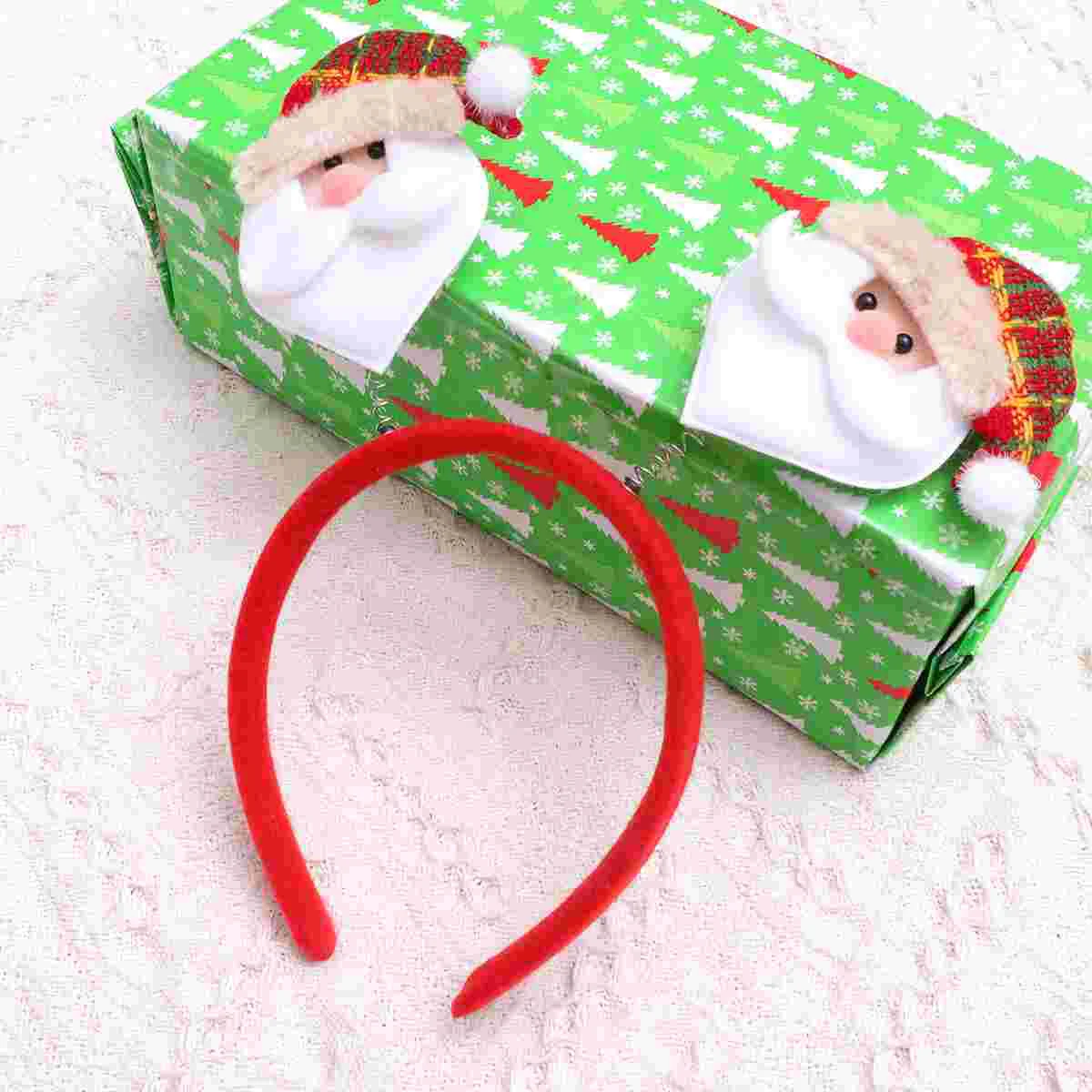 

4 Pack Christmas Boppers Set, Christmas Themed Hair Hoops Xmas Spring Headbands Party Headdress with Reindeer Antler,