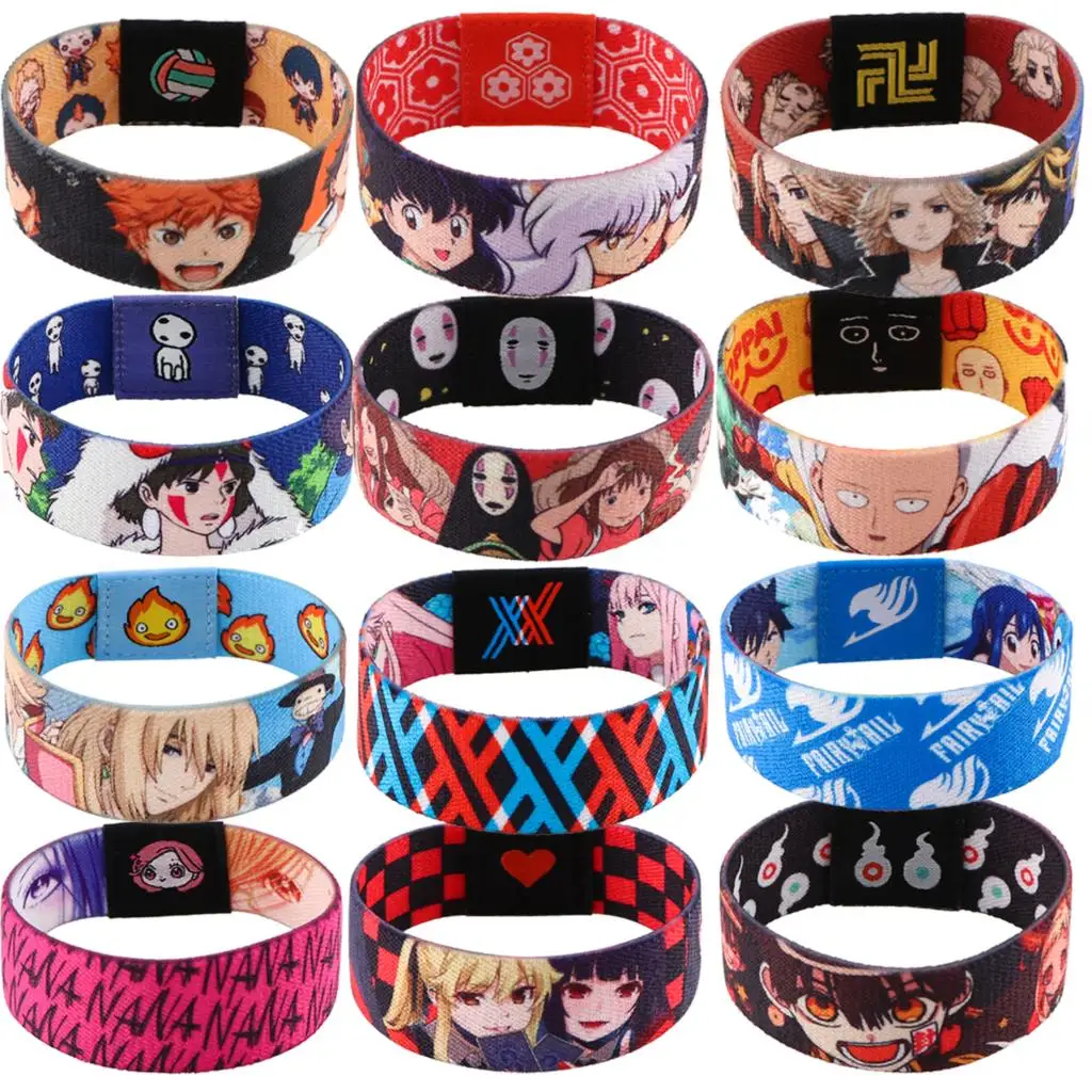 

Anime Tokyo Avengers Stretch Wristband Bracelet NANA Flexible Wrist Band Cuff Bracelet Sports Casual Bangle For Women Men Gifts