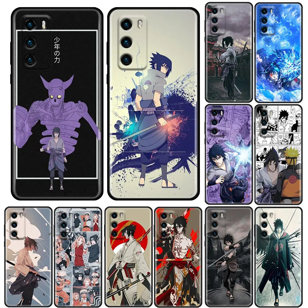 

Naruto Silicone Phone Case For Huawei P30 P40 P20 P10 Lite P50 Pro P Smart Z 2019 Soft TPU Cover Uchiha Sasuke Retro Style Anime