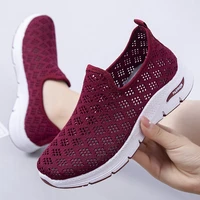 2022 new fashion summer new breathable fly woven mesh shoes womens soft bottom hollow out casual sneaker shoes