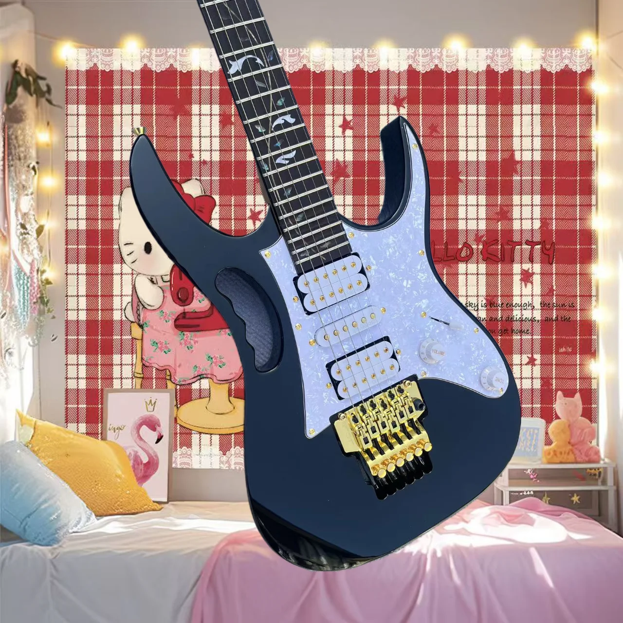 Электрическая гитара из клена и персика