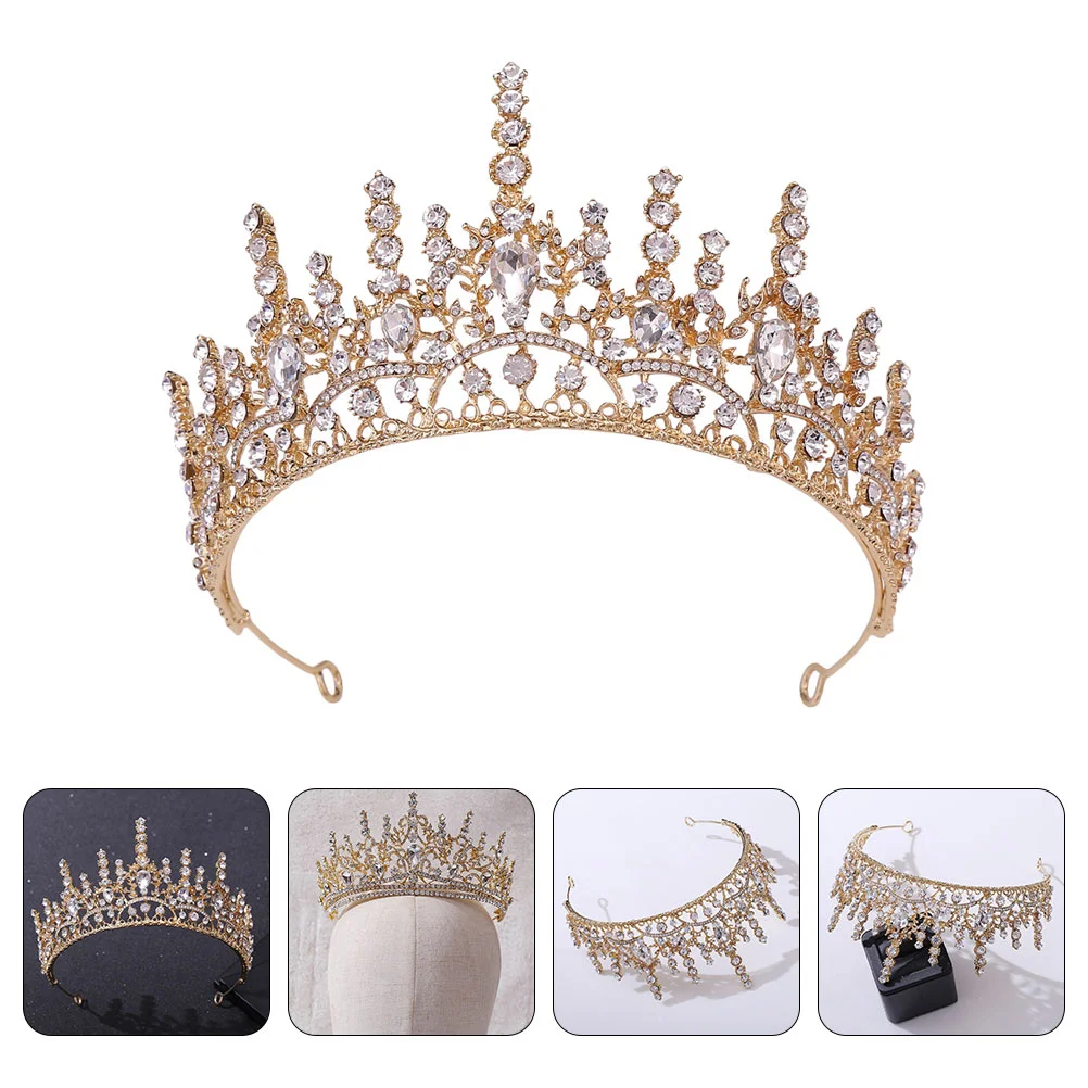 Купи Tiara Wedding Bridal Rhinestone Hair Women Crystal Fortiarasdecorbirthday Bride Headdress Alloy Headbandheadpiece Vintage за 497 рублей в магазине AliExpress