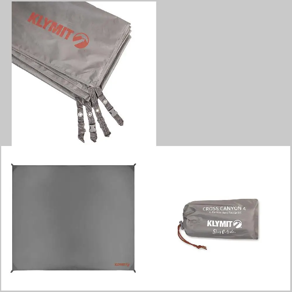 

Floor Protector Mat for Outdoor Camping Fantastic Durable Waterproof Gray 98x84in Canyon 4-Person Tent Footprint Mat - Long-Las