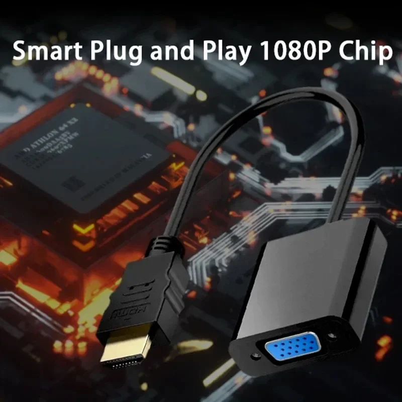 HDTV-совместимый адаптер VGA 1080P Цифровой аналоговый HDTV-кабель папа-мама