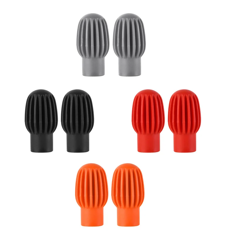 

4/2PCS Drum Mute Silicone Sleeve Weaker Silencer Practice Tips Drumstick Head Rubber Sleeve