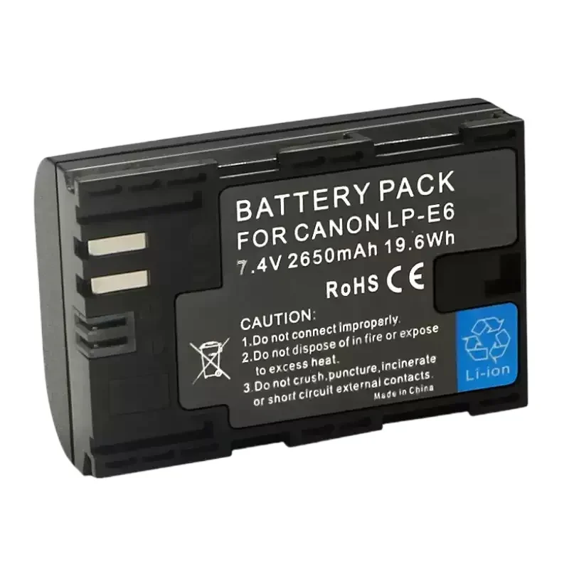 Фото LP-E6 LPE6 LP E6N Встроенный USB-аккумулятор + зарядное устройство для хранения для Canon EOS R5 R6 90D 60D 70D 80D 5D II 5D III 5D IV 7D Mark II №2