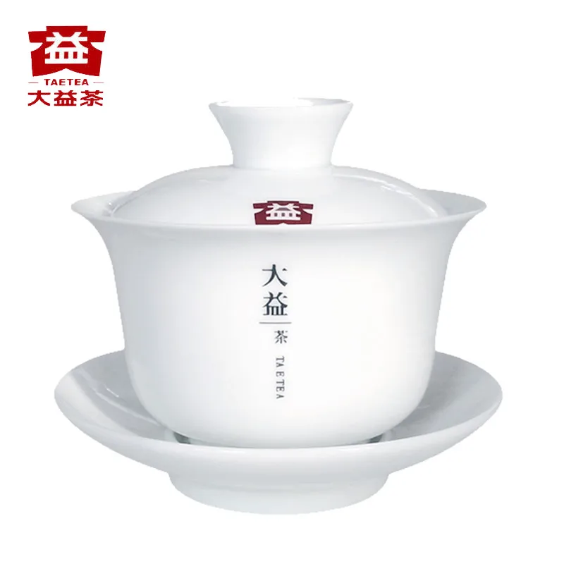 

[GRANDNESS] Pu'er Tea Dayi Gaiwan Tea Set White Gongfu Tea Porcelain Gaiwan 150 ml Gaiwan Porcelain