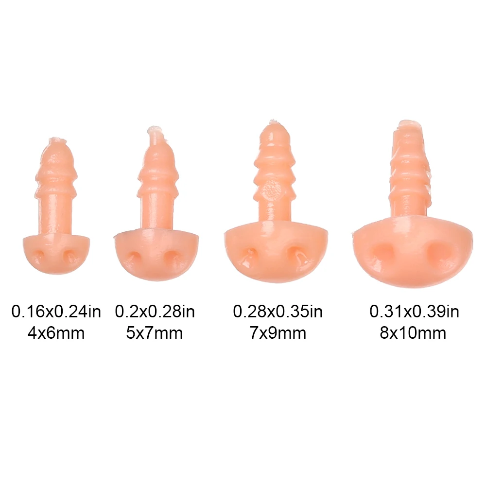 

10/20pcs Beige Triangle Noses Doll Safety Nose Toys Crafts Plastic For Bear Buttons Toy DIY Doll Animal Safety Nose Accessories