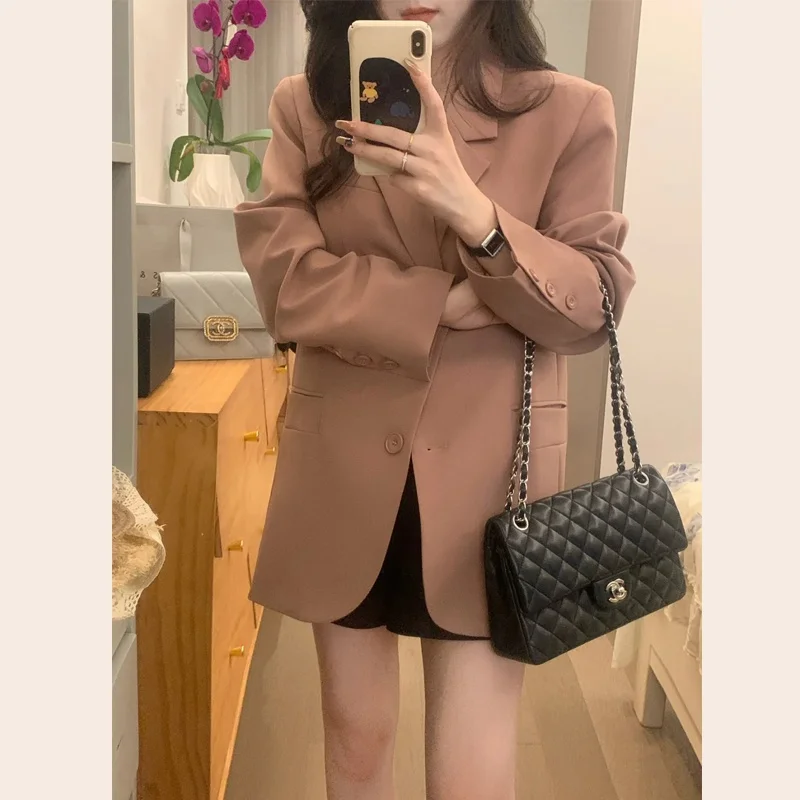 Высококачественная розовая маленькая женская одежда ранней весны и осени новый