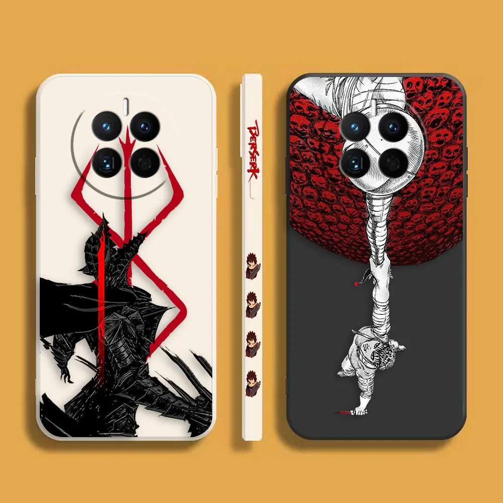

Berserk Manga Guts Phone Case For Huawei MATE 10 20 20X 30 40 50 P20 P30 P40 P50 P60 PRO PLUS Colour Liquid Case Cover Funda