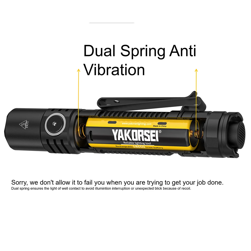 Яркий тактический фонарик Yakorsei GD12 Power ful 18650 SST40 яркий фонарь с двойным