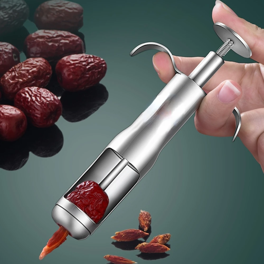 

Red date corer for household use, 304 stainless steel corer for removing dates, large jujube beard corer tool, press type