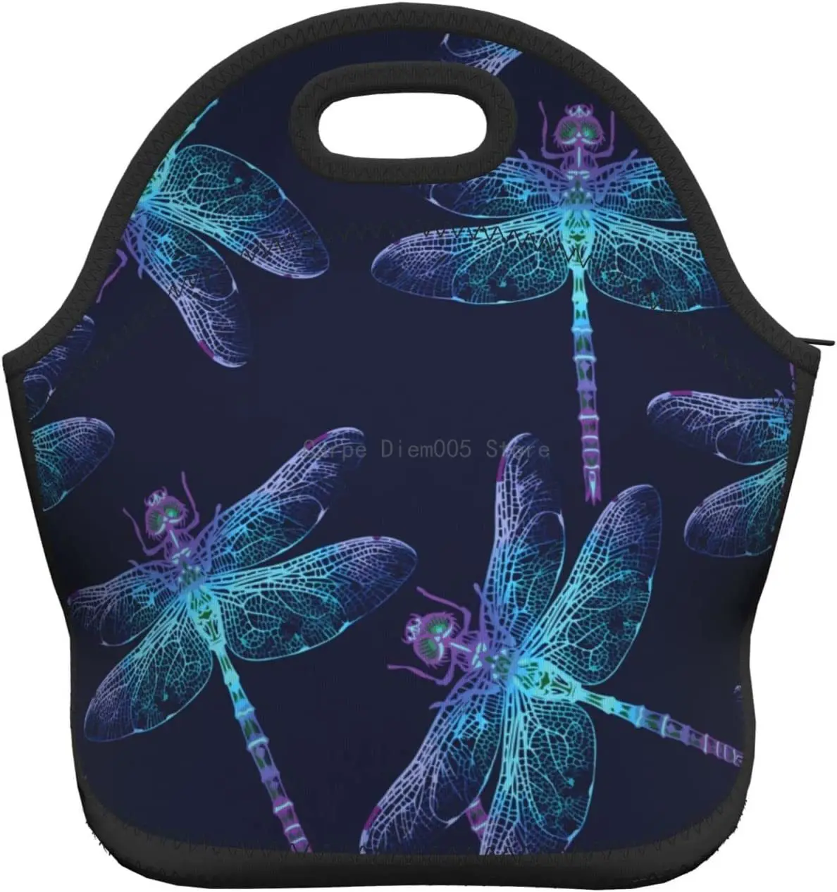 

Neoprene Lunch Bag Dragonfly Lunch Bag Insulated Lunch Box Tote For Adult /Kids /Travel/Picnic/Work