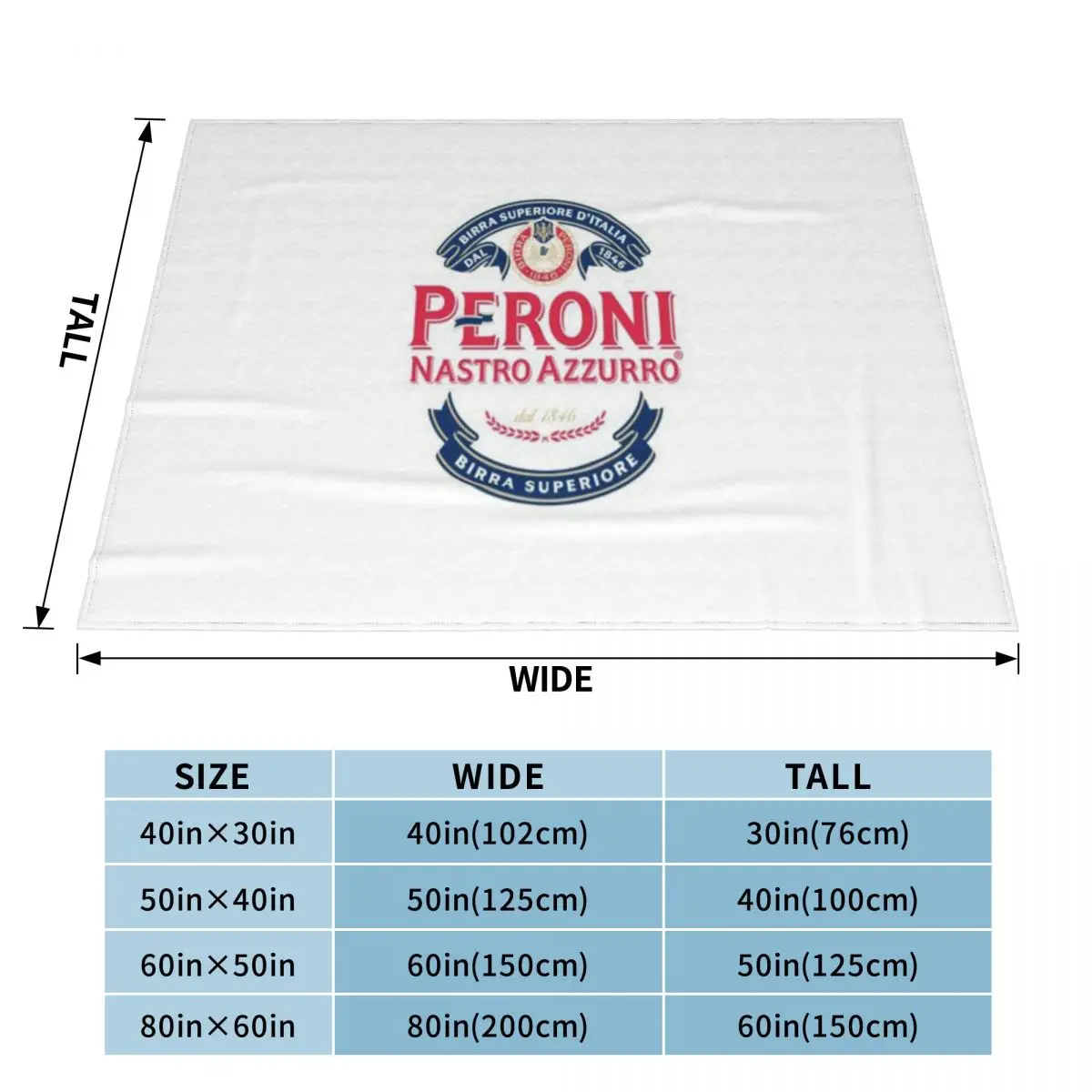 Peroni Beer Очень удивительное ультрамягкое одеяло из микрофлиса