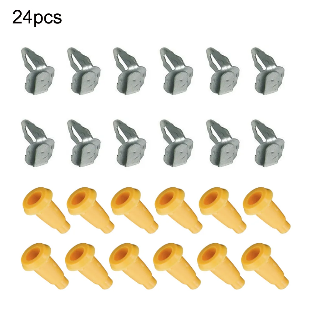 

24Pcs/Set Front Door Panel Frame Plugs & Door Panel Clips For Chevy For Camaro Door Panel Frame Plugs Clips