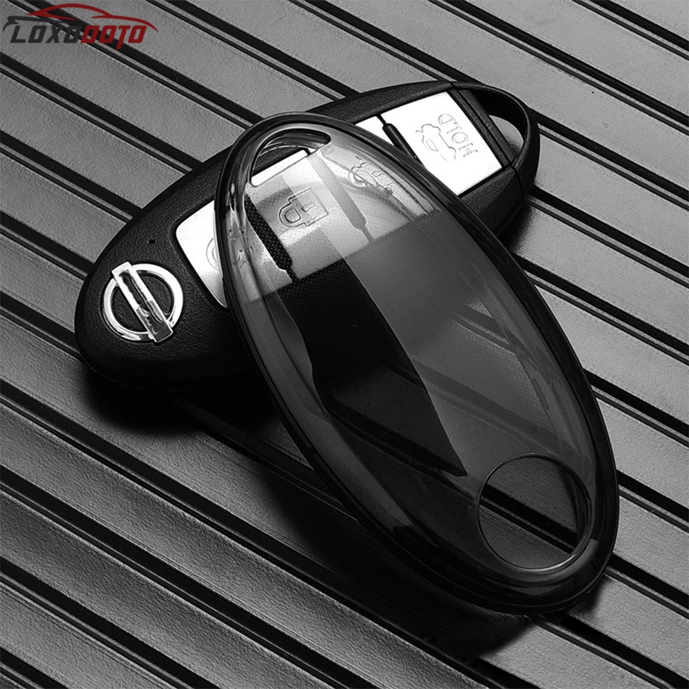 

Прозрачный чехол для автомобильных ключей из ТПУ, колпачки для Nissan Rogue Xtrail Kicks Juke Qashqai Tiida Patrol Leaf Micra Note Serena Murano