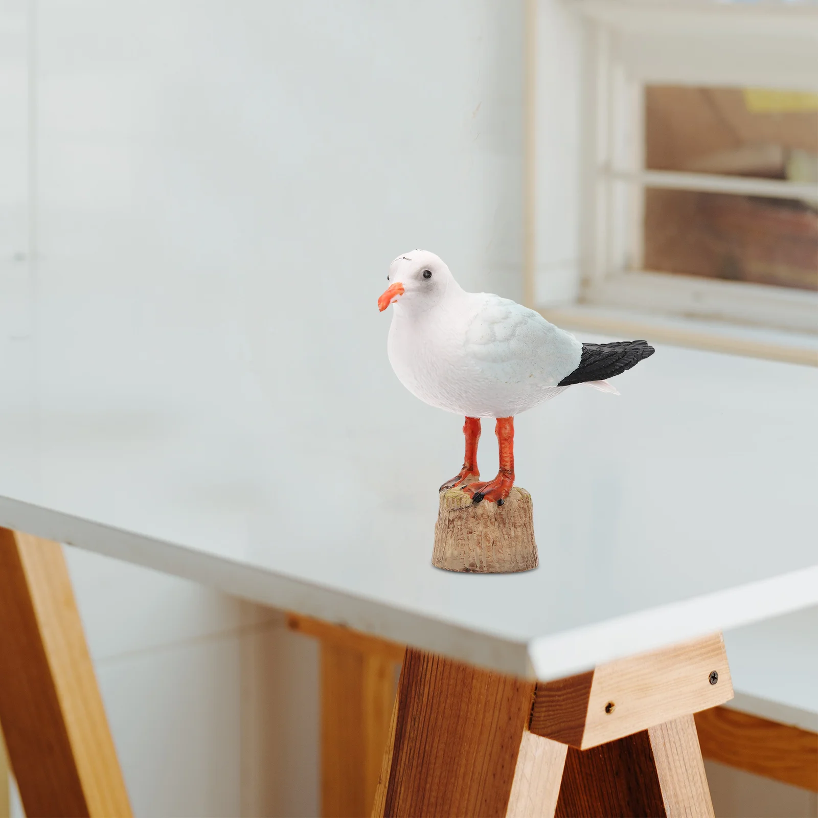 

Red-billed Gull Model Nautical Seagull Figure Sculpture Miniature Figurine Decor