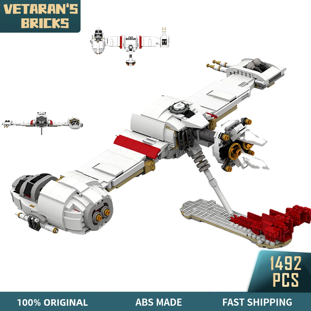 

MOC Ski Speeder Star Airship Wars Space Bicycle E-wing Carrier Sapceship Model Building Blocks Set Construction Brick Toys Gift