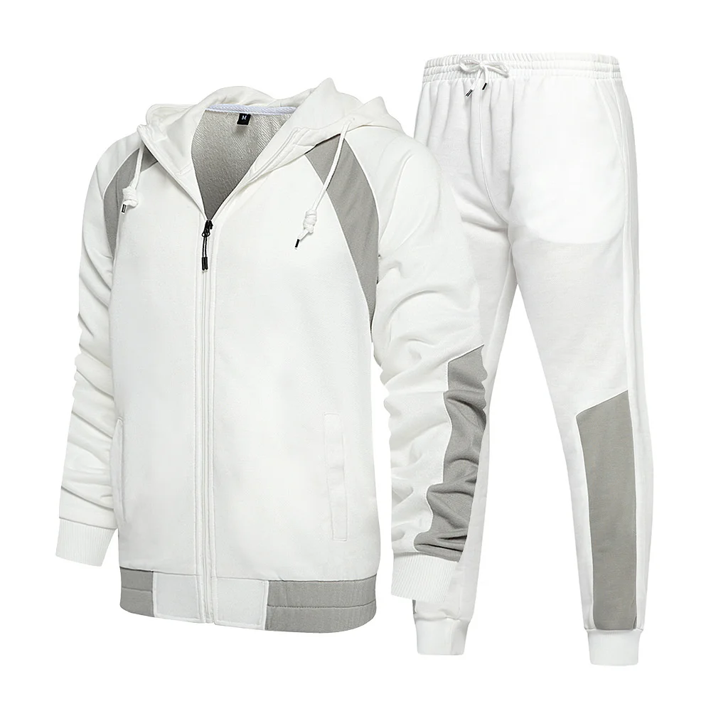 

Hoodies Tracksuit Casual 2023 Autumn New Male Jackets+Pants Two Piece Sets Men Hip Hop Streetwear Sports Suit Patchwork
