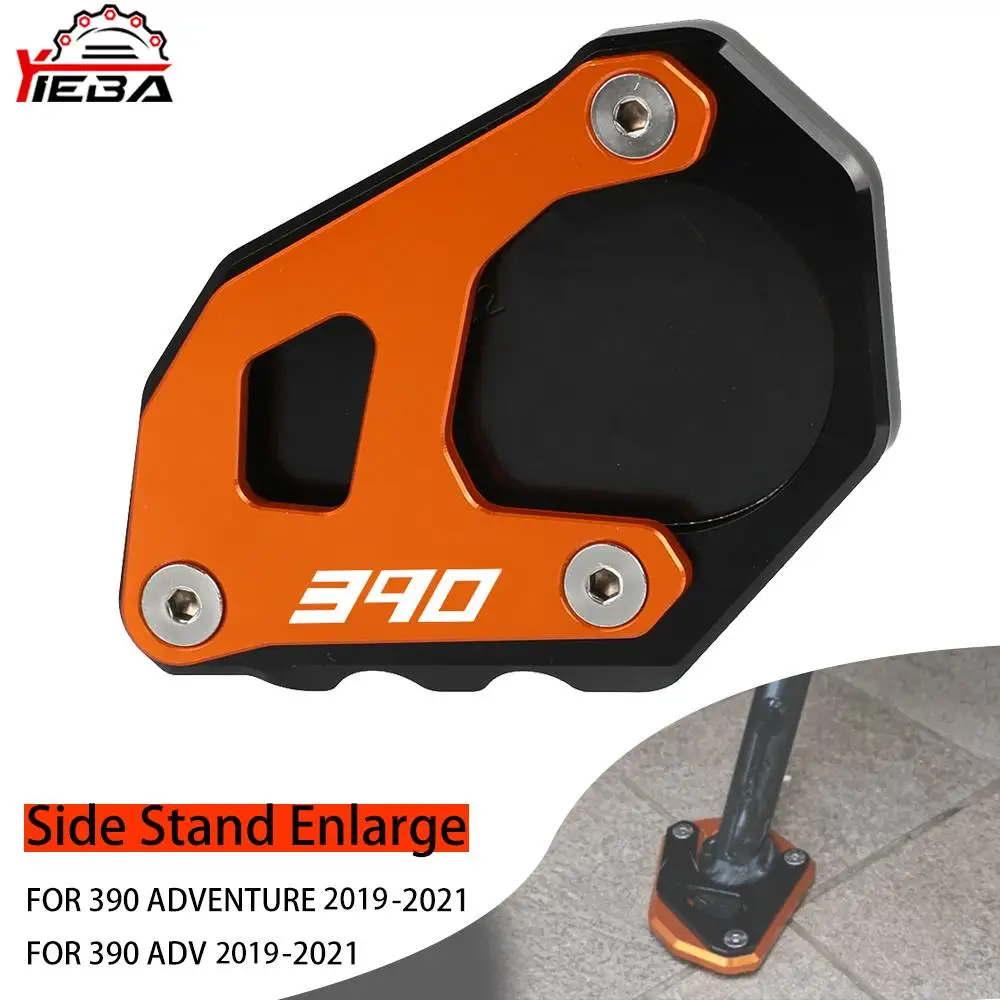 

Motorcycle Aluminum Side Stand Enlarge Kickstand Enlarge Plate Pad Accessories For 390 ADV Adventure 390ADVENTURE 2019 2020 2021