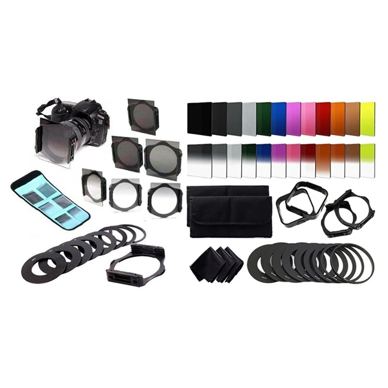 

ABGZ-2 Set For Cokin P Series Filter Filter Photo Kit, 1 Set 17Pcs & 1 Set 42 Pcs