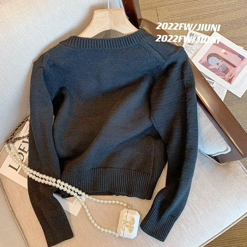 Винтажный высококачественный вязаный кардиган с вышивкой свитер для женщин