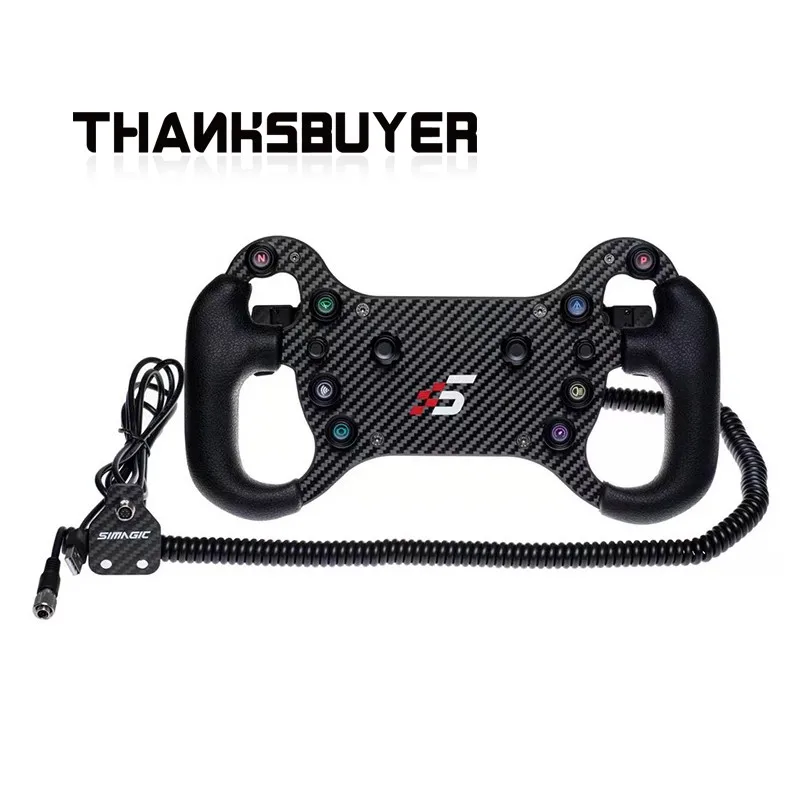 Фото Рулевое колесо SIMAGIC GT4 Premium из углеродного волокна с одиночным сцеплением/двойным сцеплением для мини-симулятора прямого привода Alpha №1