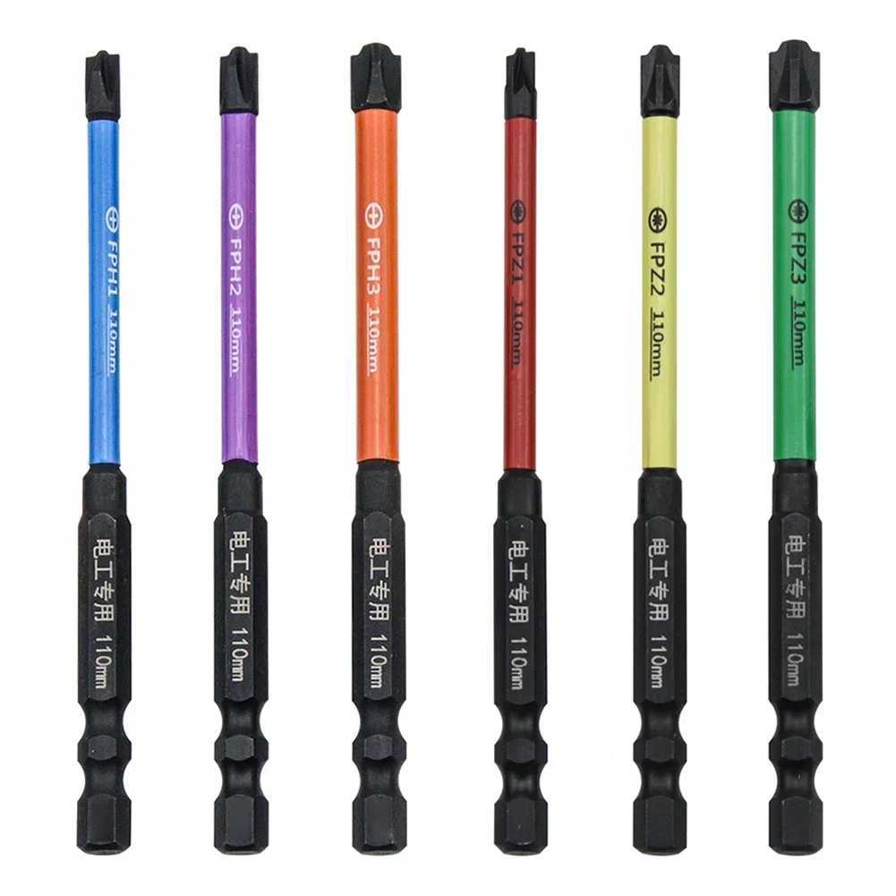 6 шт. 110 мм магнитная специальная шлицевая крестовая отвертка для электрика FPHFPZ